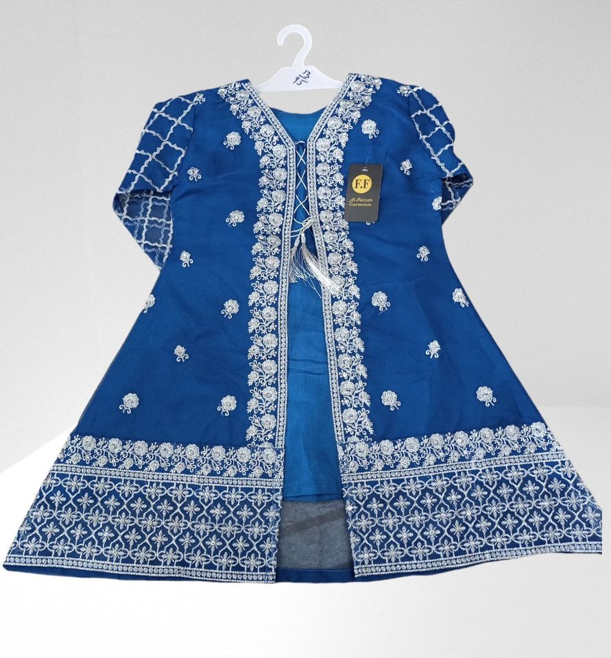 Fancy 3Pc Organza Dress Jacket for Girls (7~12 Years)